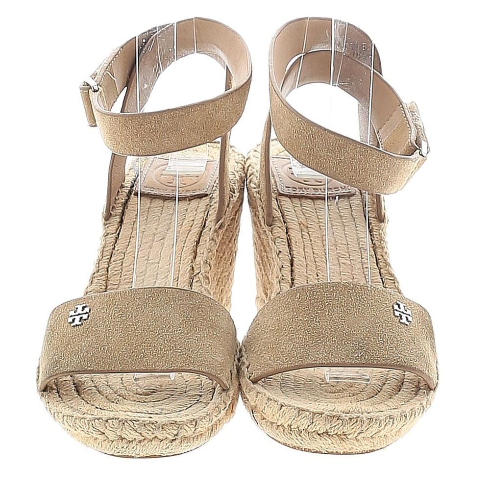 Tory Burch tan wedges